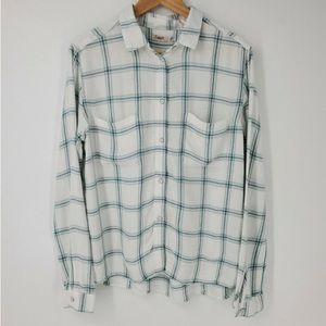Faherty women’s windowpane button up size L